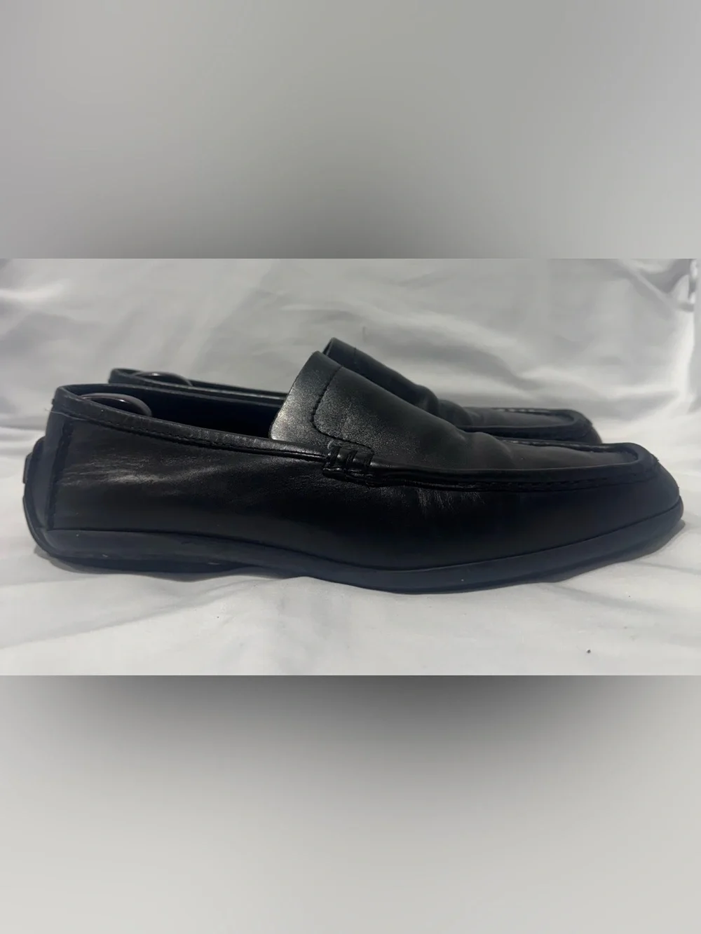 Gucci Black Leather Driving Loafers Men’s 10.5D Made in Italy